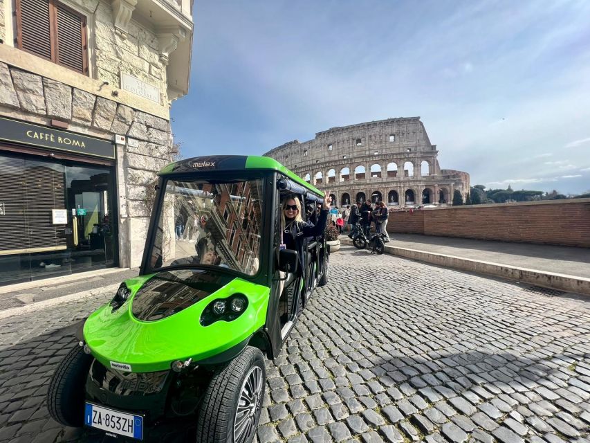 Rome: Golf Cart Tour with Artisanal Gelato Tasting - The Colosseum and Arch of Constantine