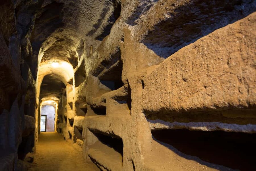 Rome: Guided Catacombs Tour & Capuchin Crypt (Audio Guide) - Touring the Domitilla or Callisto Catacombs