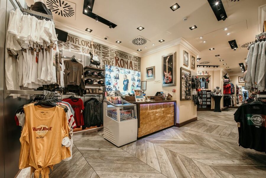 Rome: Hard Rock Cafe Experience - The Room, Memorabilia, and Merchandise Shop
