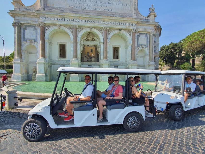 Rome: Highlights Golf Cart Tour with Pizza Snack & Gelato - The seat question and the pace