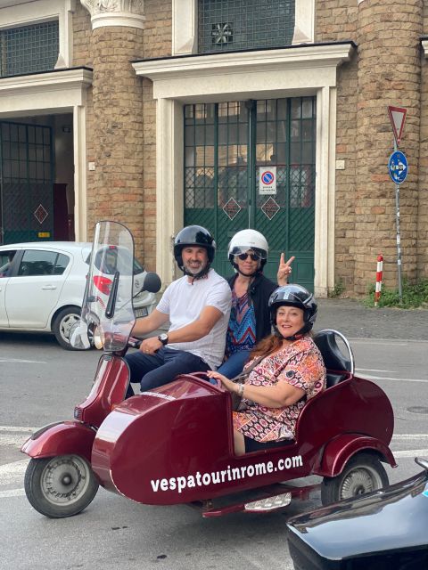 Rome: Highlights Vespa Sidecar Tour with Coffee and Gelato - Safety, Seating, and Weather