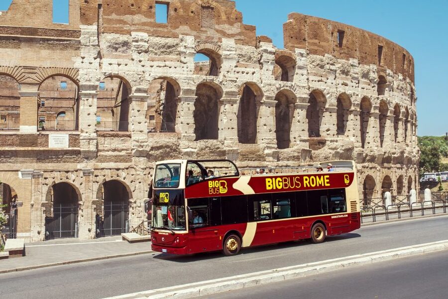 Rome: Hop-On Hop-Off Bus and Optional Cruise Port Transfer - Borghese Gardens from the top deck