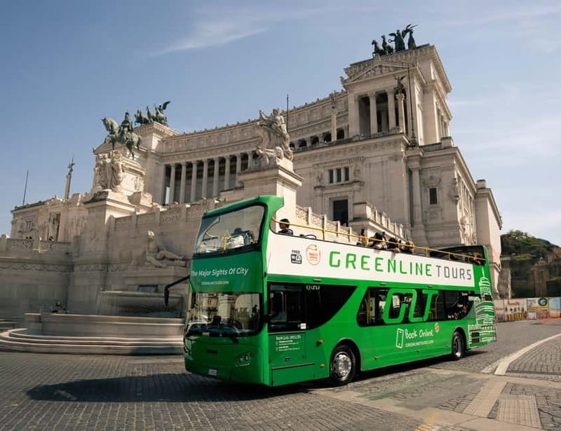 Rome:Hop-On Hop-Off Panoramic Open Bus Ticket 3 Circuits x 1 - Blue Route: a broader view beyond the center