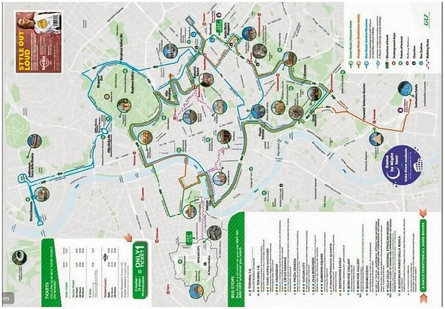 Rome:Hop-On Hop-Off Panoramic Open Bus Ticket 3 Circuits x 1 - Is the $20 price good value?