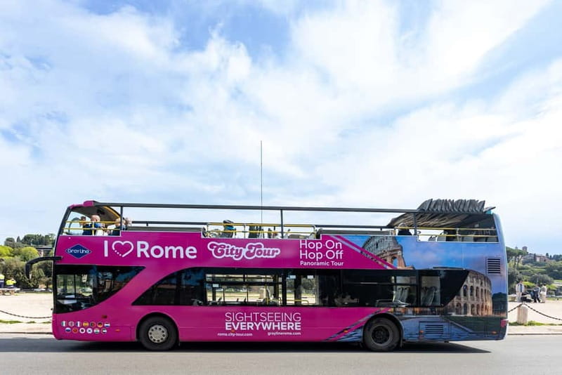 Rome: Hop-on Hop-off Sightseeing Bus Tour with Audioguide - Ticket length and value at $22