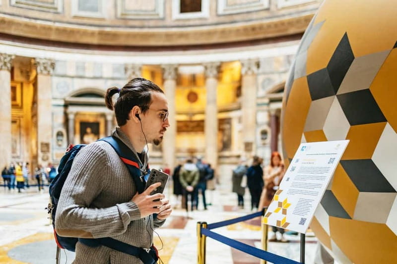 Rome: Pantheon Fast-Track Ticket and Official Audio Guide - Looking up at the 43.44-meter dome