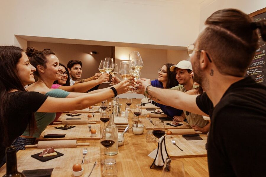 Rome: Pasta Making with Wine Tasting and Dinner in Frascati - Two wines, local snacks, and a relaxed start