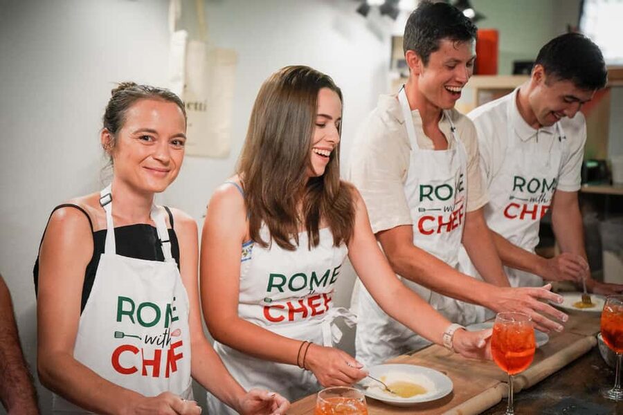 Rome: Spritz & Spaghetti Cooking Class - Starting with Aperol and meeting the chef
