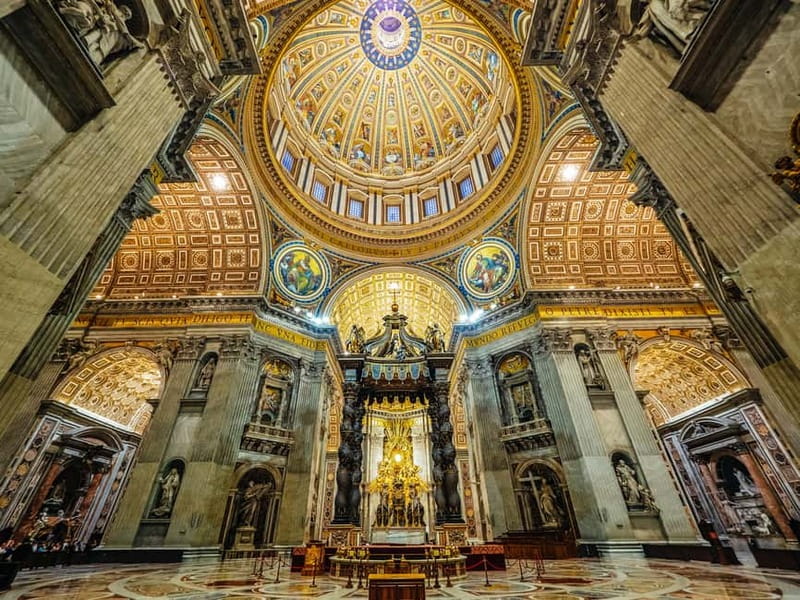 Rome: St. Peter’s Basilica Tour, Dome Climb & Reserved Entry - The first terrace reveals the dome’s artwork