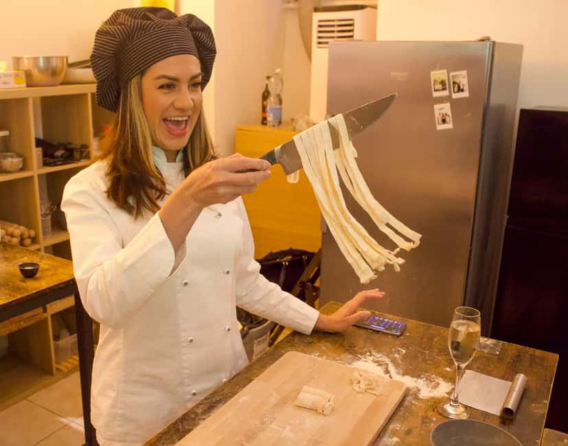 Rome: Tiramisu & Pasta Small-Group Cooking Class - Wine, Prosecco, and limoncello with the cooking