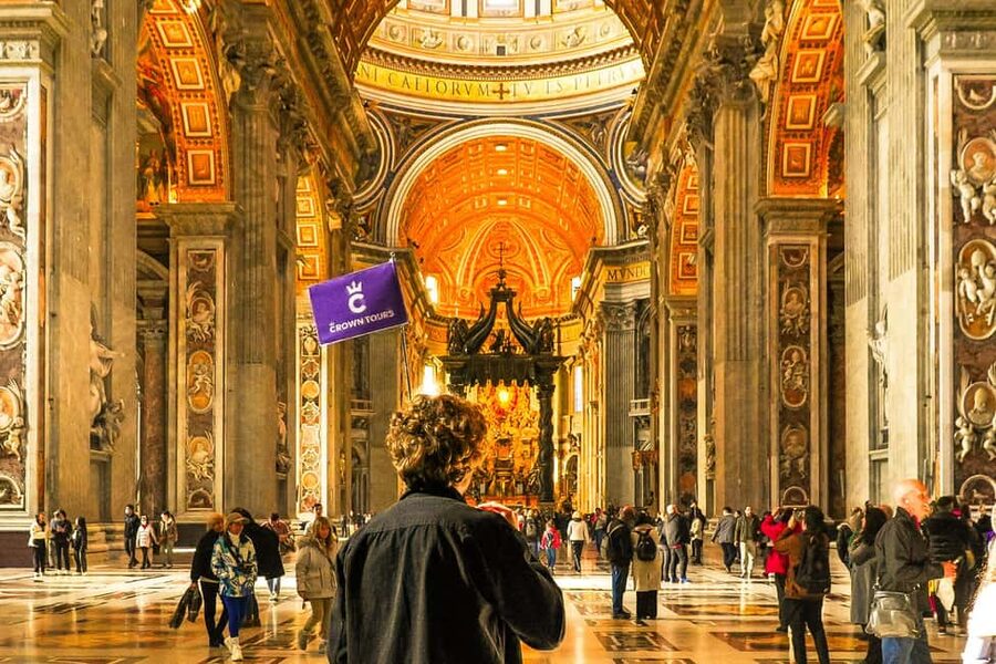 Rome: Vatican Museums, Sistine Chapel & Basilica Tour - Gallery of Tapestries: detail worth looking up for