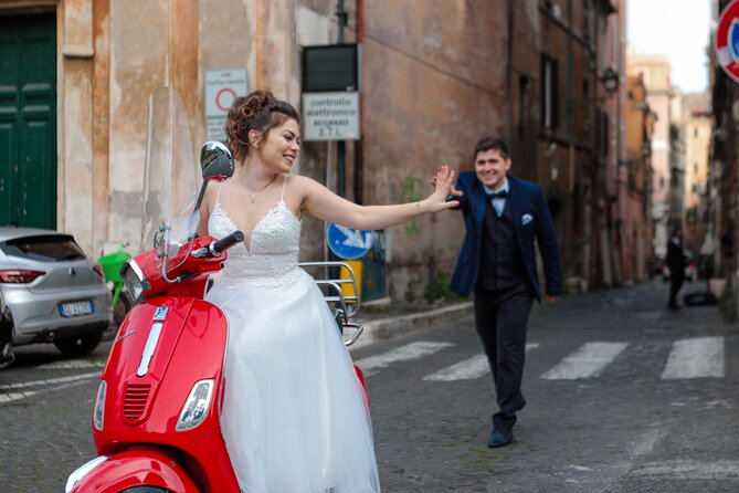 Rome Vespa Scooter Tour with Professional Photographer - The Pantheon from the street