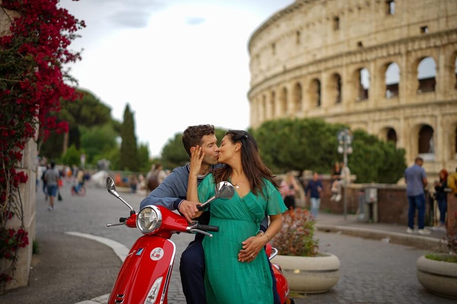 Rome Vespa Tour with Professional Photoshoot - Janiculum Hill and the best portrait setting