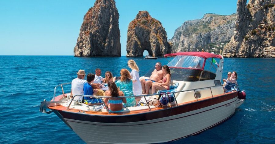 Sorrento: Capri and Blue Grotto Boat Cruise with Drinks - Capri’s caves, cliffs, and Roman connections