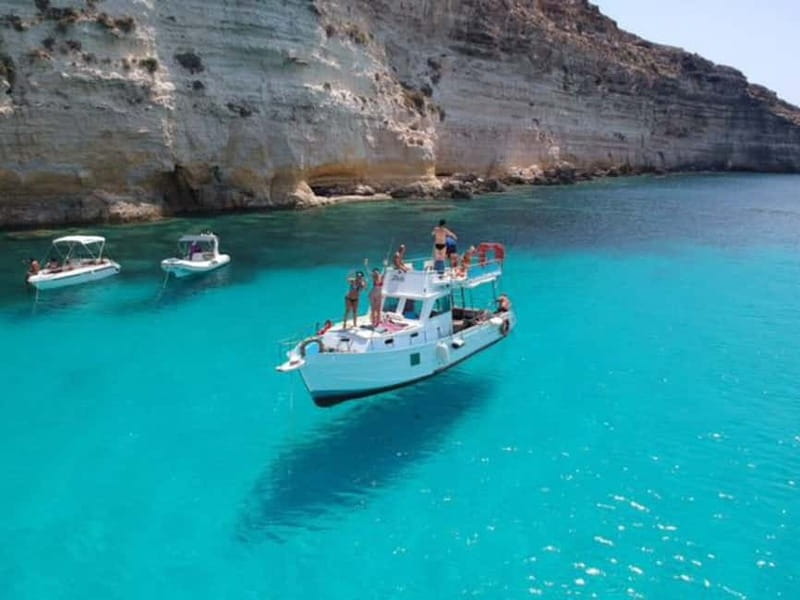 Taormina: Boat Tour with Aperitif on Isola Bella - Entering the Blue Grotto near Mazzarò