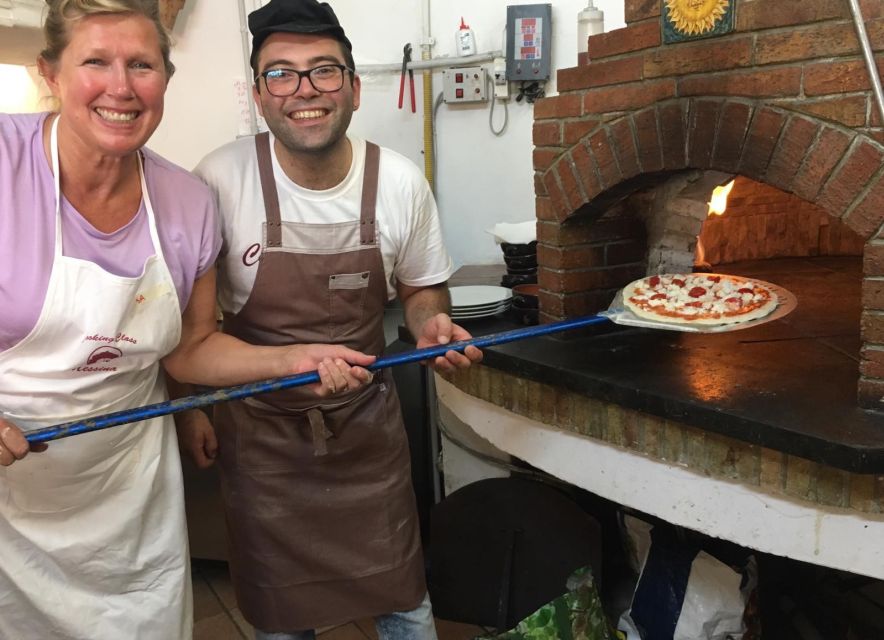 Taormina: Half-Day Pizza Making Class - Sitting down to eat your work