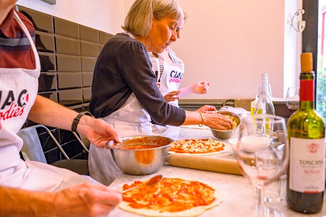 The Italian Way: Pizza and Gelato Class with Unlimited Wine - Choosing toppings and shaping your own pizza
