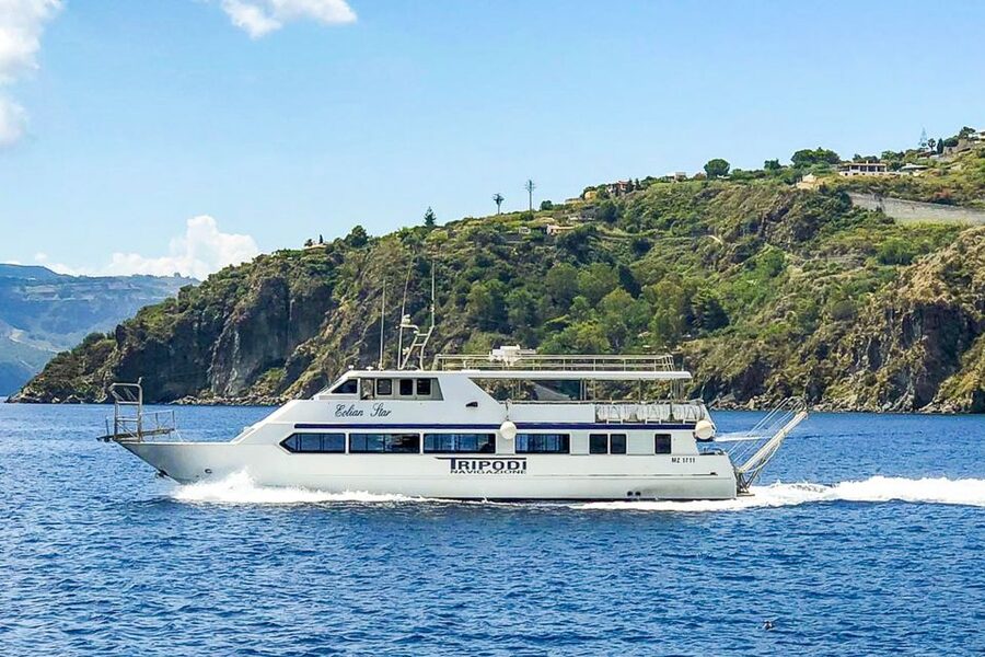 Tropea: Lipari, Panarea, and Stromboli Boat Tour by Night - Lipari from Marina Corta: the best stop for sightseeing