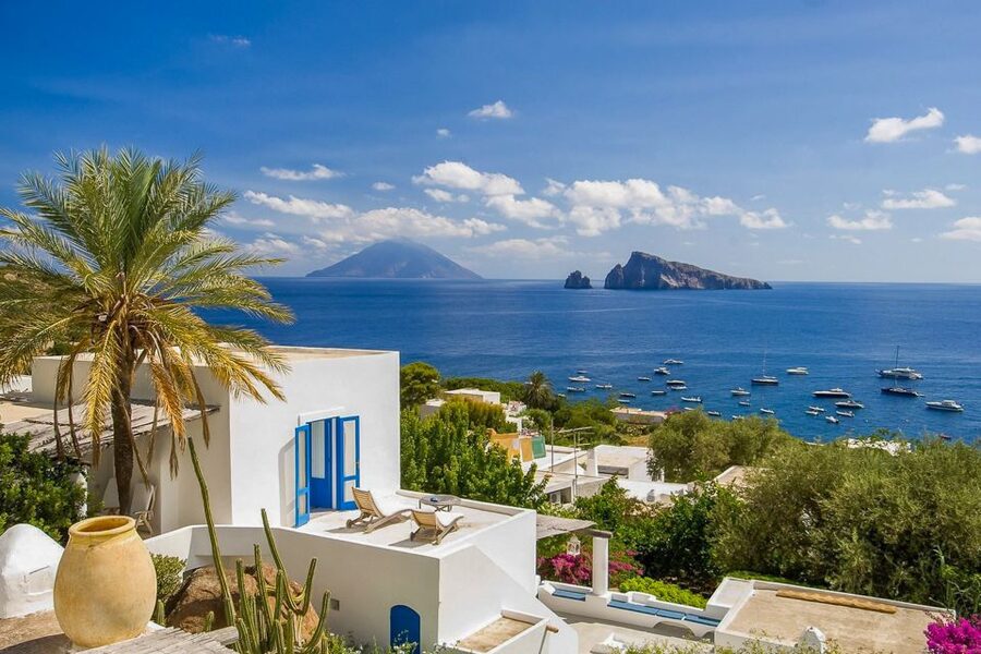 Tropea: Lipari, Panarea, and Stromboli Boat Tour by Night - Panarea at San Pietro: narrow streets and a stylish feel