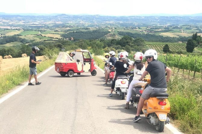 Tuscany Vespa Tour from Florence with Wine Tasting - Riding through the Tuscan countryside