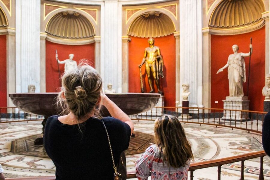 Vatican & Sistine Chapel Ticket with Optional Audio Guide - Finding the blue-shirted host near Caffè Vaticano