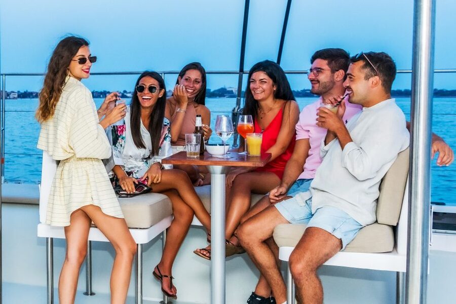 Venice: Catamaran Sunset Jazz Cruise with Aperitivo - The route, from San Marco Bay to Lido