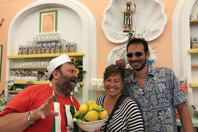 Walking Food Tour in Sorrento w/ Limoncello Factory Lemon Grove - Sit down for pasta, salad and wine
